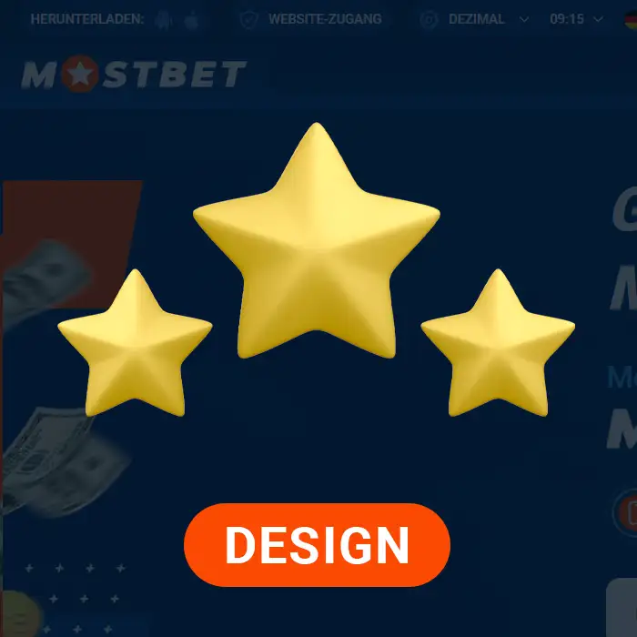 Intuitives Design der Mostbet-App
