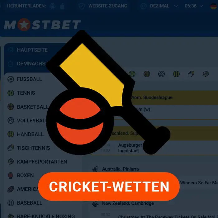 Cricket-Wetten bei Mostbet Deutschland